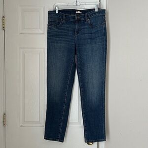 Eileen Fisher Straight Leg Jeans Size 8 Organic Cotton Premium Denim Lagenlook
